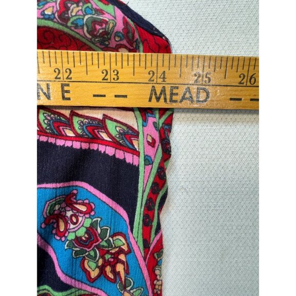 Bila Womens V Neck Fashion Boho Top Sleeveless Size XL Multi Paisley Lightweight - Picture 8 of 10